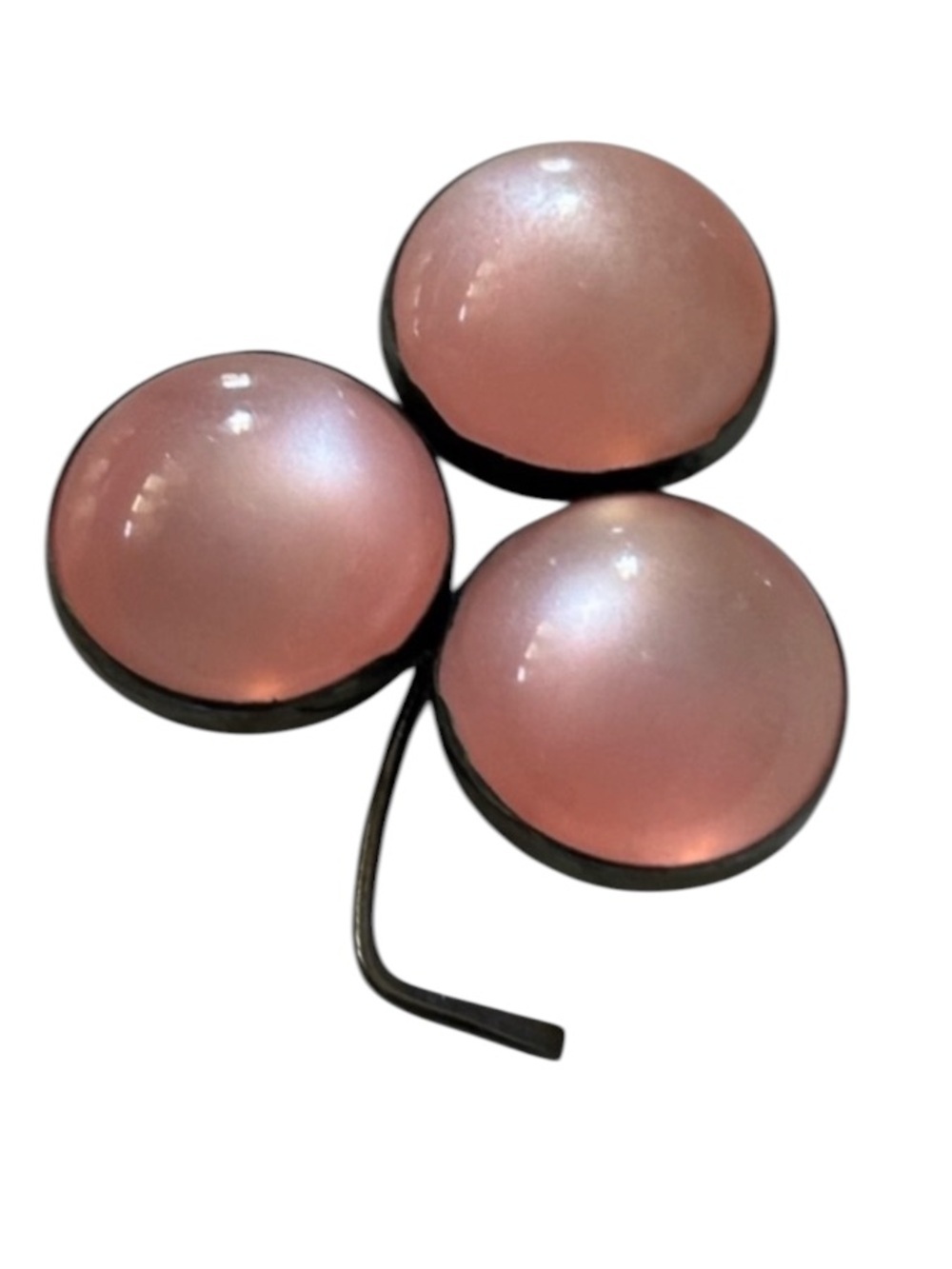 Vintage Pink Moonglow Flower Brooch